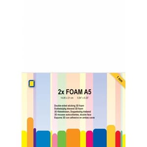 Dbl.sidig 3D Foam, A5, 1 mm, 2 stk
