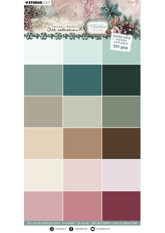 Studio Light - Jenine's Christmas Blush Unicolor Card Paper