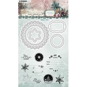 Studio Light - Christmas Blush Stamp & Cutting Dies Star ATC