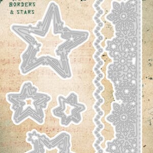 Studio Light - Festive Nostalgia Cutting Die Borders & Stars