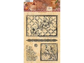 Studio Light Warm & Cozy Stamp - Flower collages