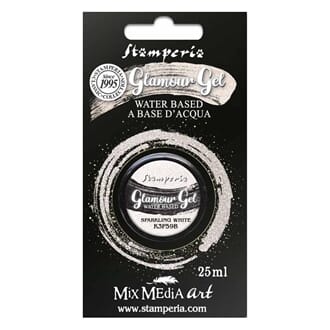 Stamperia - Sparkling White Glamour Gel, 25ml