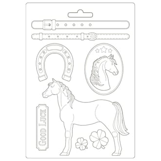 Stamperia - Soft Mould A4 Standing Horse, Romantic Horses