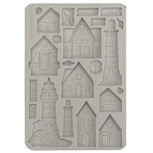 Stamperia - Silent Sea A5 Silicon Mould Houses and Lighthous