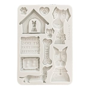 Stamperia - Furry Friends A5 Silicon Mould I Love My Dog