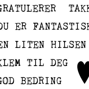 Kaboks - Små Ord (med hjerte) Clear Stamps