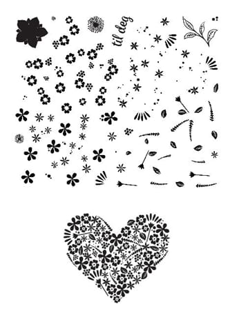 Kaboks - Små Blomster, Til Deg Clear Stamps