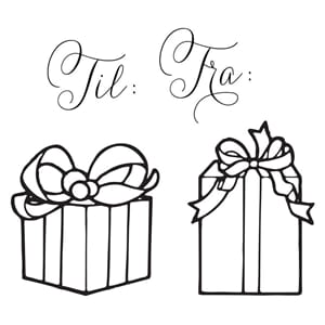 Kaboks - To Gaver Til/Fra Clear Stamps