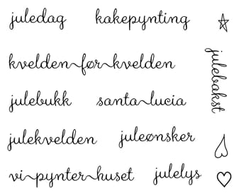 Kaboks - Ord rundt jul Clear Stamps