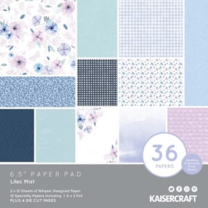 Kaisercraft: Lilac Mist Paper Pad, 6.5x6.5, 40/Pkg