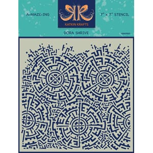 Katkin Krafts - A-maze-ing 7x7 Inch Stencil