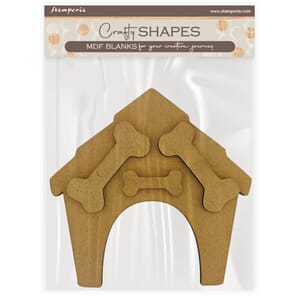 Stamperia - Furry Friends MDF Crafty Shapes Doghouse and Bon