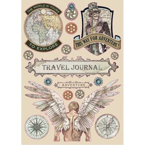 Stamperia: Travel Journal, Sir Vagabond Wooden Shapes