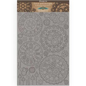 Stamperia - Greyboard A4 Sir Vagabond Gears and Clocks