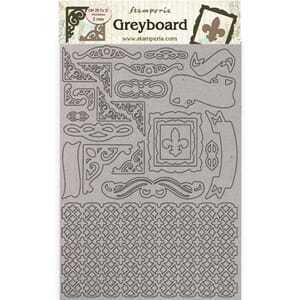 Stamperia: Greyboard A4 Sleeping Beauty frames