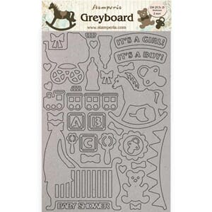 Stamperia: Greyboard A4 Sleeping Beauty baby