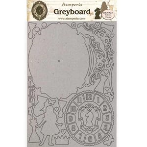Stamperia: Greyboard A4 Alice clock