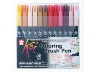 Sakura KOI Coloring Brush Pen - Sett 24 farger