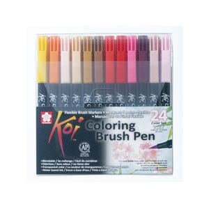 Sakura KOI Coloring Brush Pen - Sett 24 farger