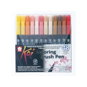 Sakura KOI Coloring Brush Pen - Sett 48 farger