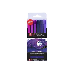 Sakura KOI Coloring Brush Pen - Galaxe Sett 6 farger