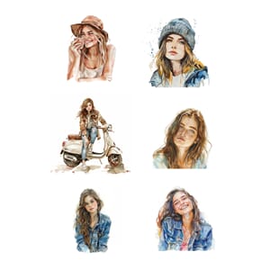 Reprint klippeark - Cool Girl, str A4