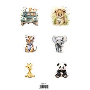 Reprint klippeark - Wild Animals, str A4