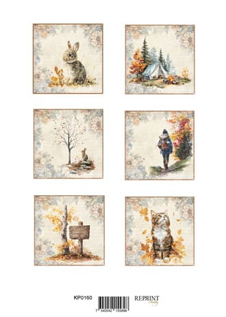 Reprint - Cozy Season tags Klippark, str A4