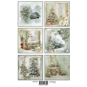 Reprint klippeark - Home for Christmas tags, str A4