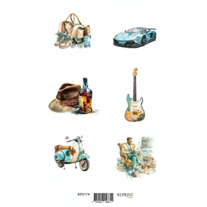 Reprint klippeark - Masculine Moments, str A4