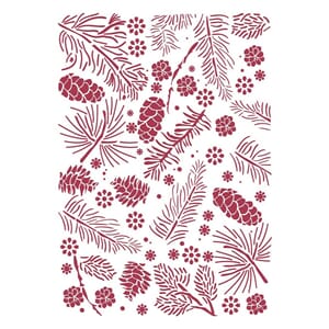 Stamperia - Pinecones, Classic Christmas Stencil