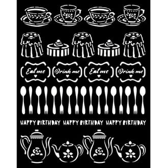 Stamperia - Thick Stencil 20x25cm Alice Sweety