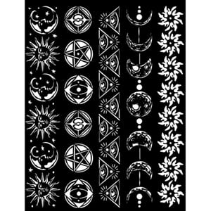 Stamperia - Alchemy Symbols and Borders Thick Stencil