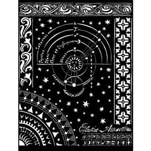 Stamperia - Alchemy Planet chart Thick Stencil