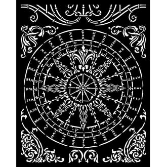 Stamperia - Round Fantasy World Thick Stencil 20x25 cm