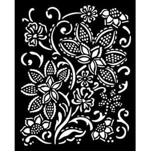 Stamperia - Timeless Thick Stencil 20x25cm Batik Flowers