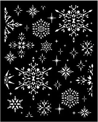 Stamperia - The Owl's House Thick Stencil 20x25cm Snowflakes