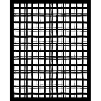 Stamperia - The Owl's House Thick Stencil 20x25cm Tartan Pat