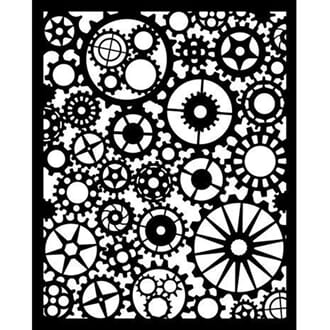 Stamperia - Voyages Fantastiques Thick Stencil 20x25cm Gears