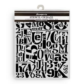 Stamperia - Furry Friends Thick Stencil Numbers and Letters