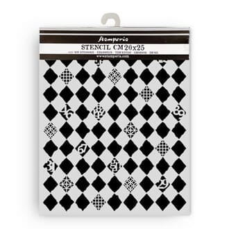 Stamperia - Furry Friends Thick Stencil 20x25cm Rhombus Patt
