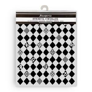 Stamperia - Furry Friends Thick Stencil 20x25cm Rhombus Patt