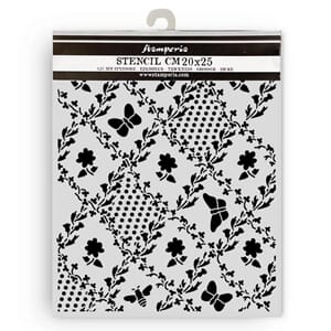 Stamperia - Daisy Art Thick Stencil Texture Butterfly and Da