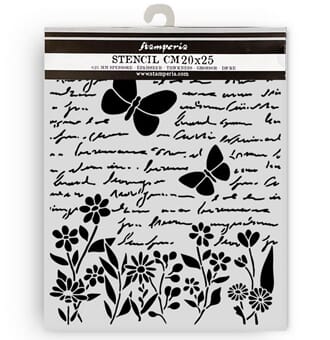 Stamperia - Daisy Art Thick Stencil Texture Letter and Butte