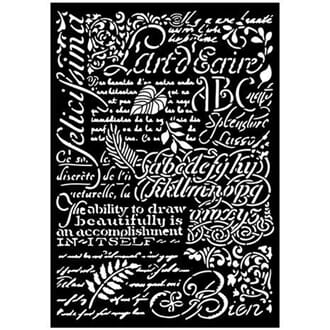 Stamperia - Art Stories A3 Big Stencil Writings