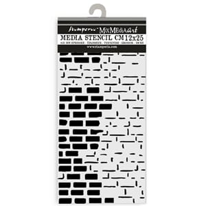 Stamperia - Bricks Art of Travelling Thick Stencil 12x25cm