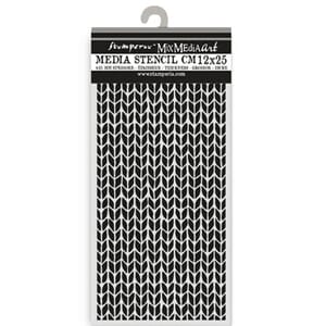 Stamperia - Whispering Woods Thick Stencil 12x25cm Knitting