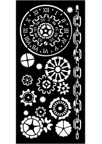 Stamperia - Voyages Fantastiques Thick Stencil 12x25cm Mecha