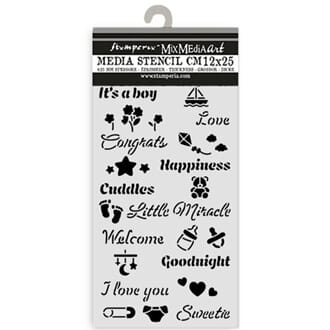 Stamperia - Baby Thick Stencil 12x25cm Quotes