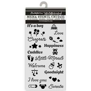 Stamperia - Baby Thick Stencil 12x25cm Quotes